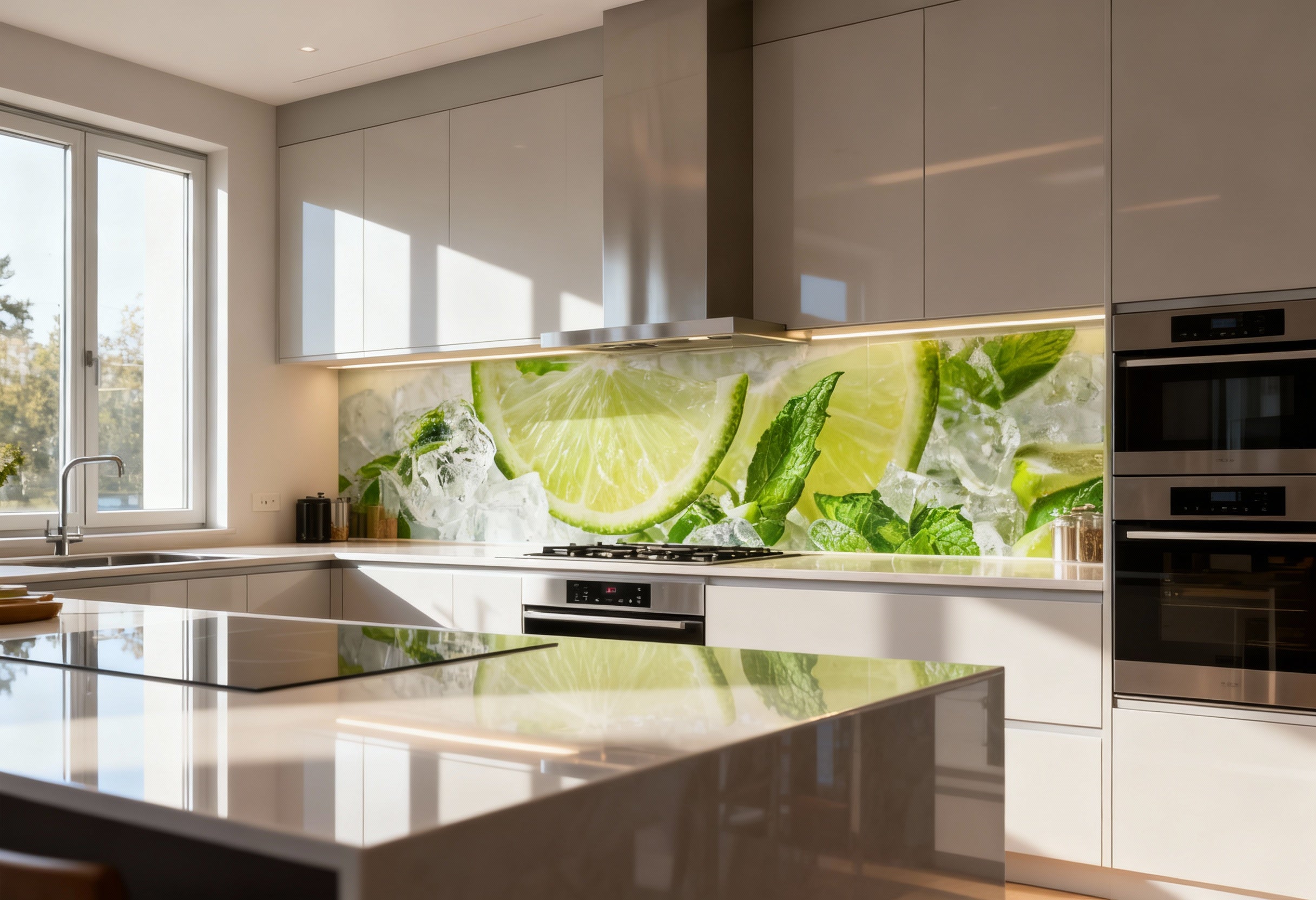Küchenrückwand Limette & Minze