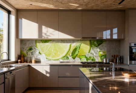 Küchenrückwand Limette & Minze