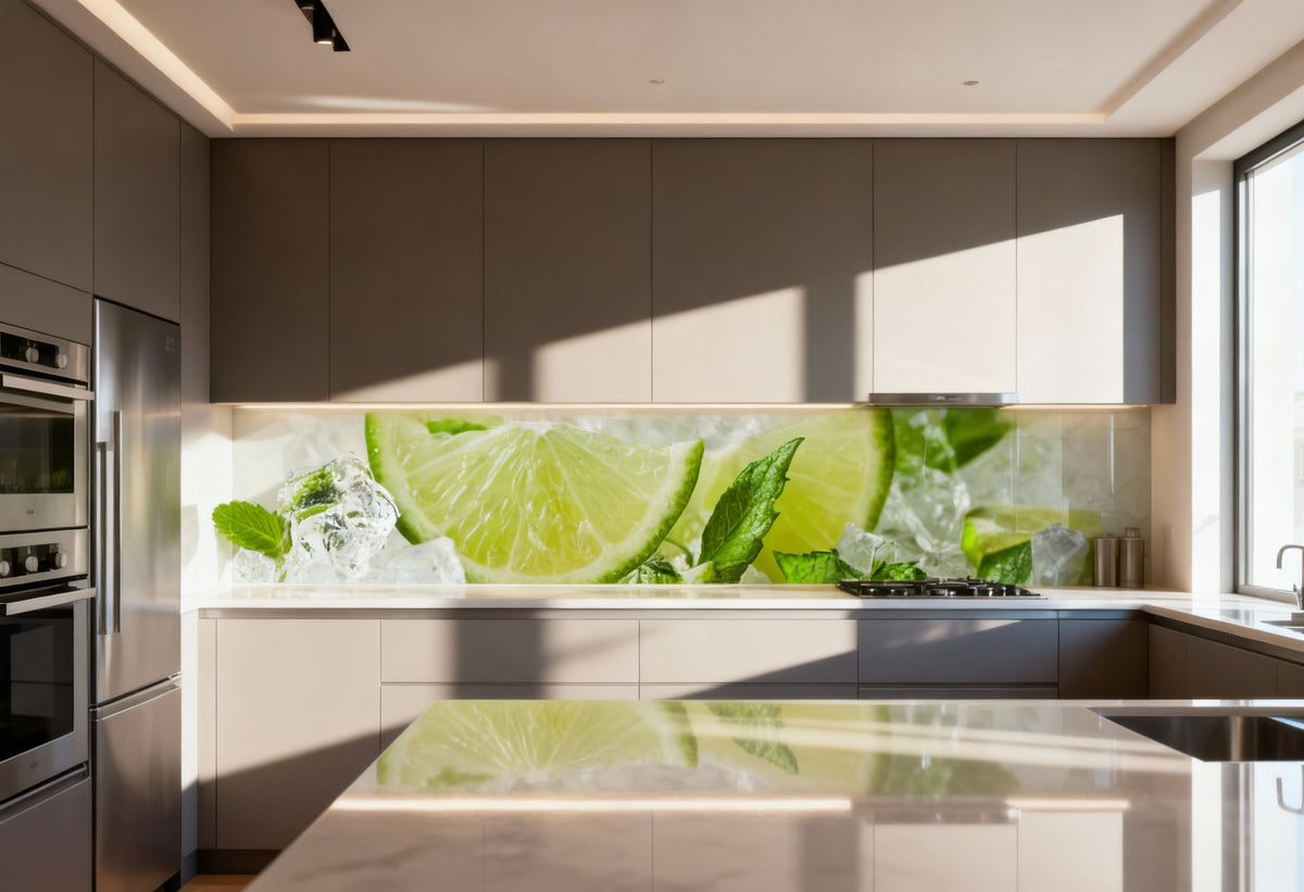 Küchenrückwand Limette & Minze