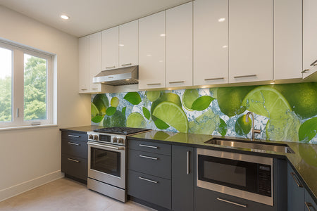 Küchenrückwand Limette & Wasser