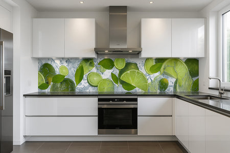 Küchenrückwand Limette & Wasser