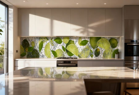 Küchenrückwand Limette & Wasser