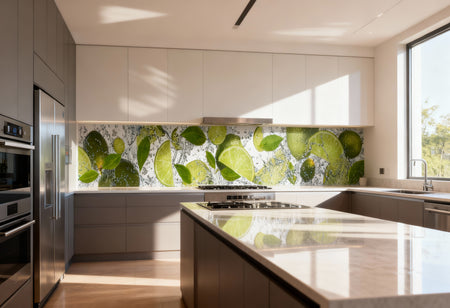 Küchenrückwand Limette & Wasser