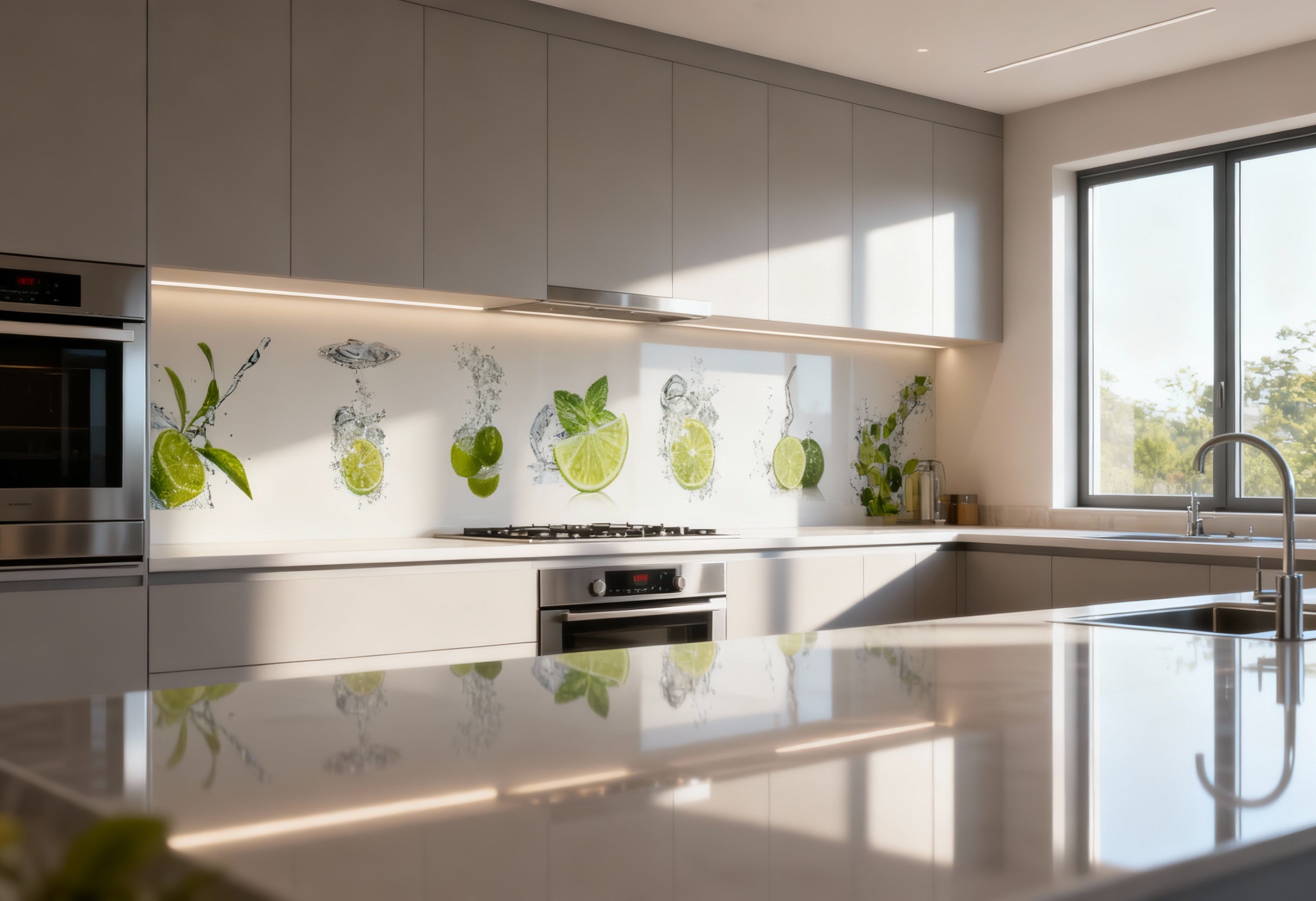 Küchenrückwand Limetten