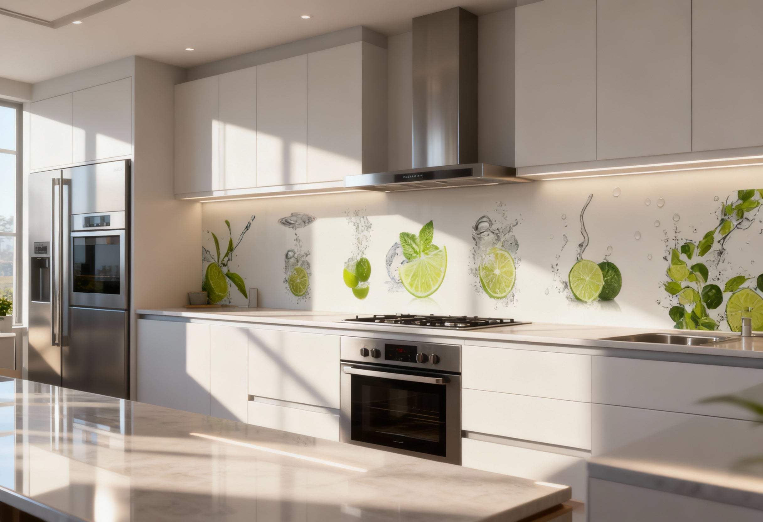 Küchenrückwand Limetten