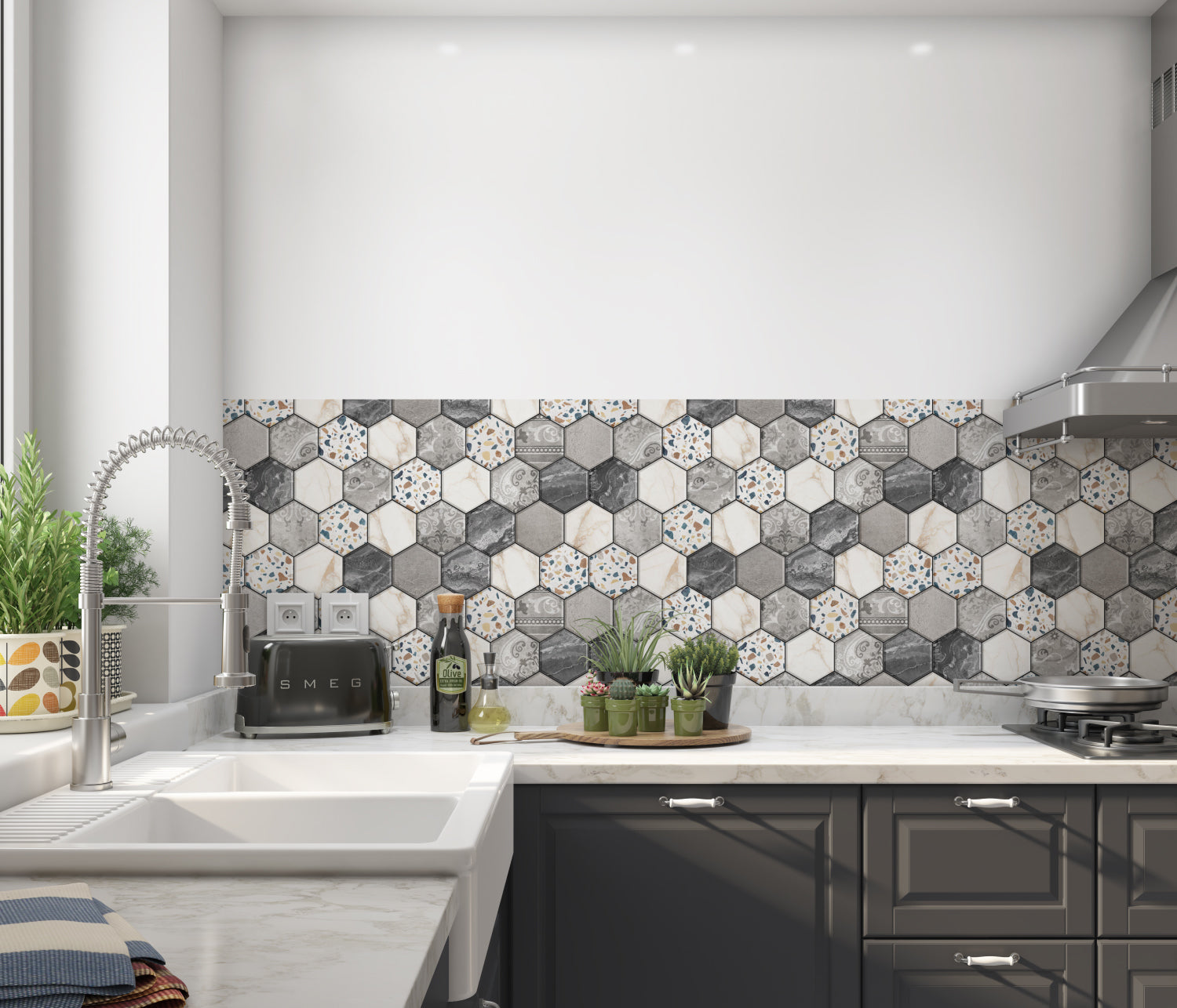 Küchenrückwand Fliesenoptik