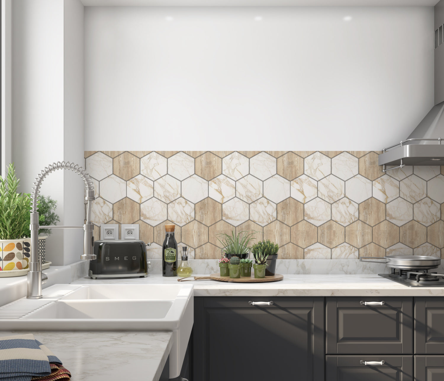 Küchenrückwand Fliesenoptik