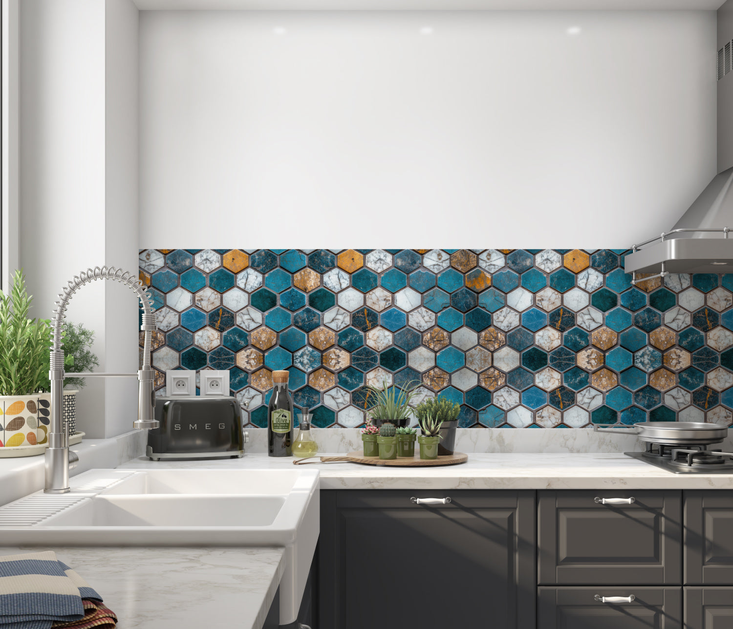 Küchenrückwand Fliesenoptik