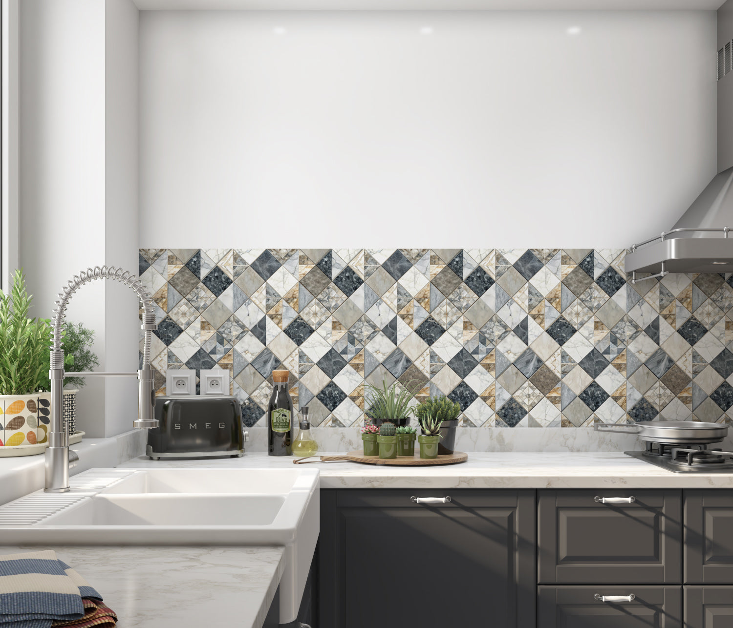 Küchenrückwand Fliesenoptik