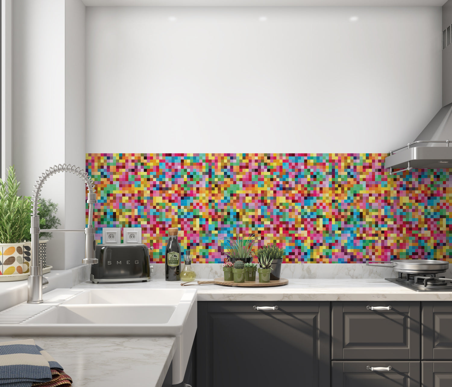 Spritzschutz Küche Fliesenoptik