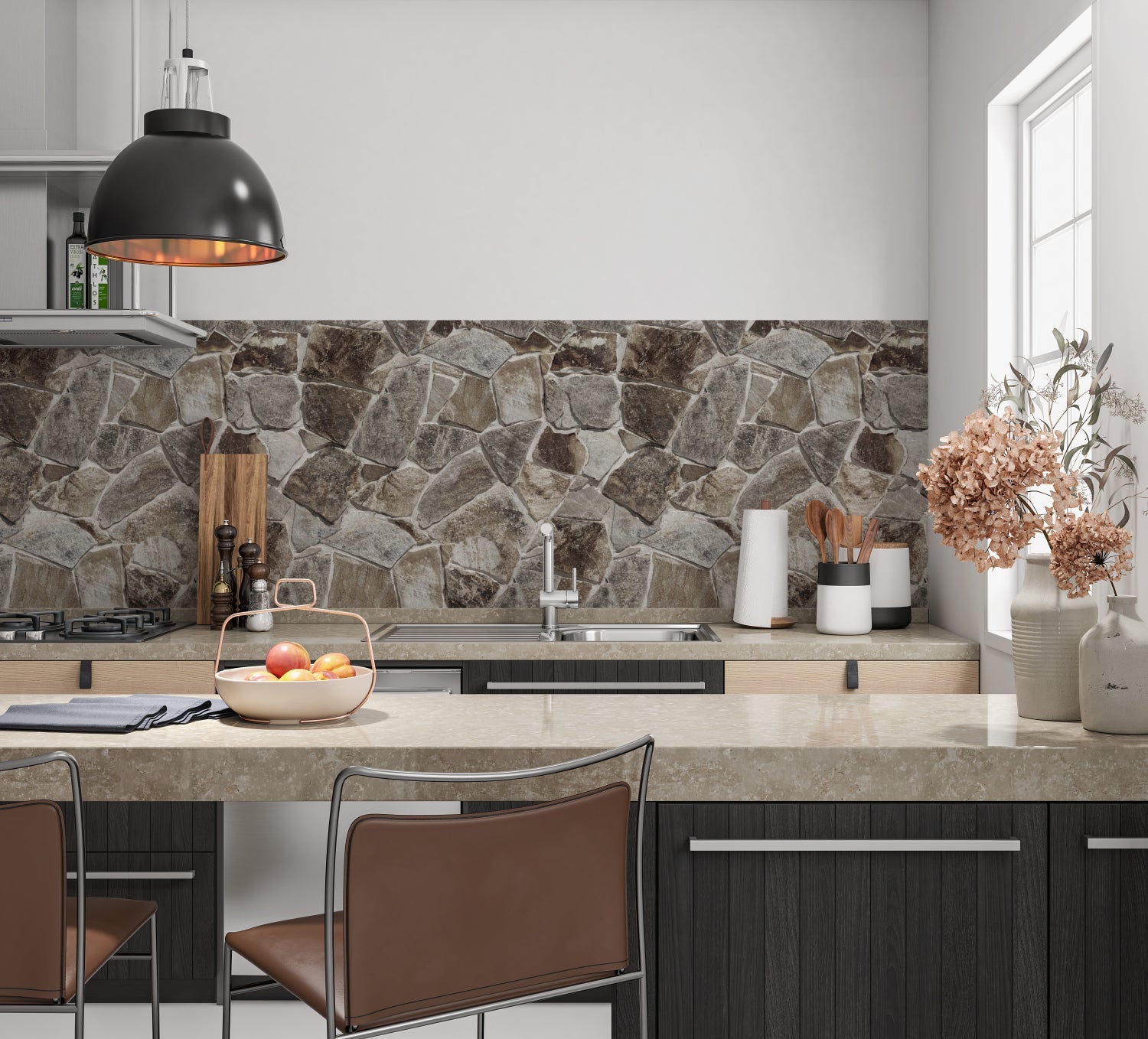 Küchenrückwand Steinoptik