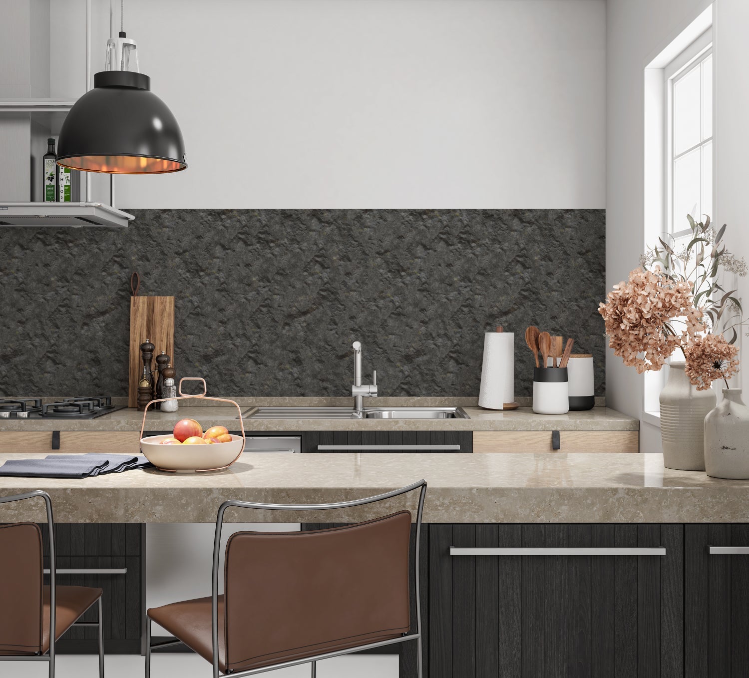 Küchenrückwand Steinoptik