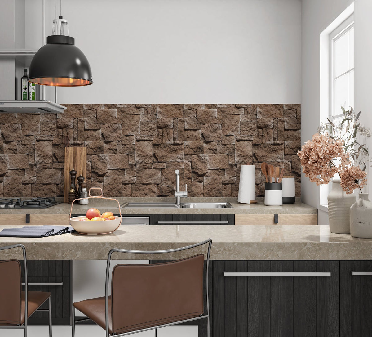 Küchenrückwand Steinoptik