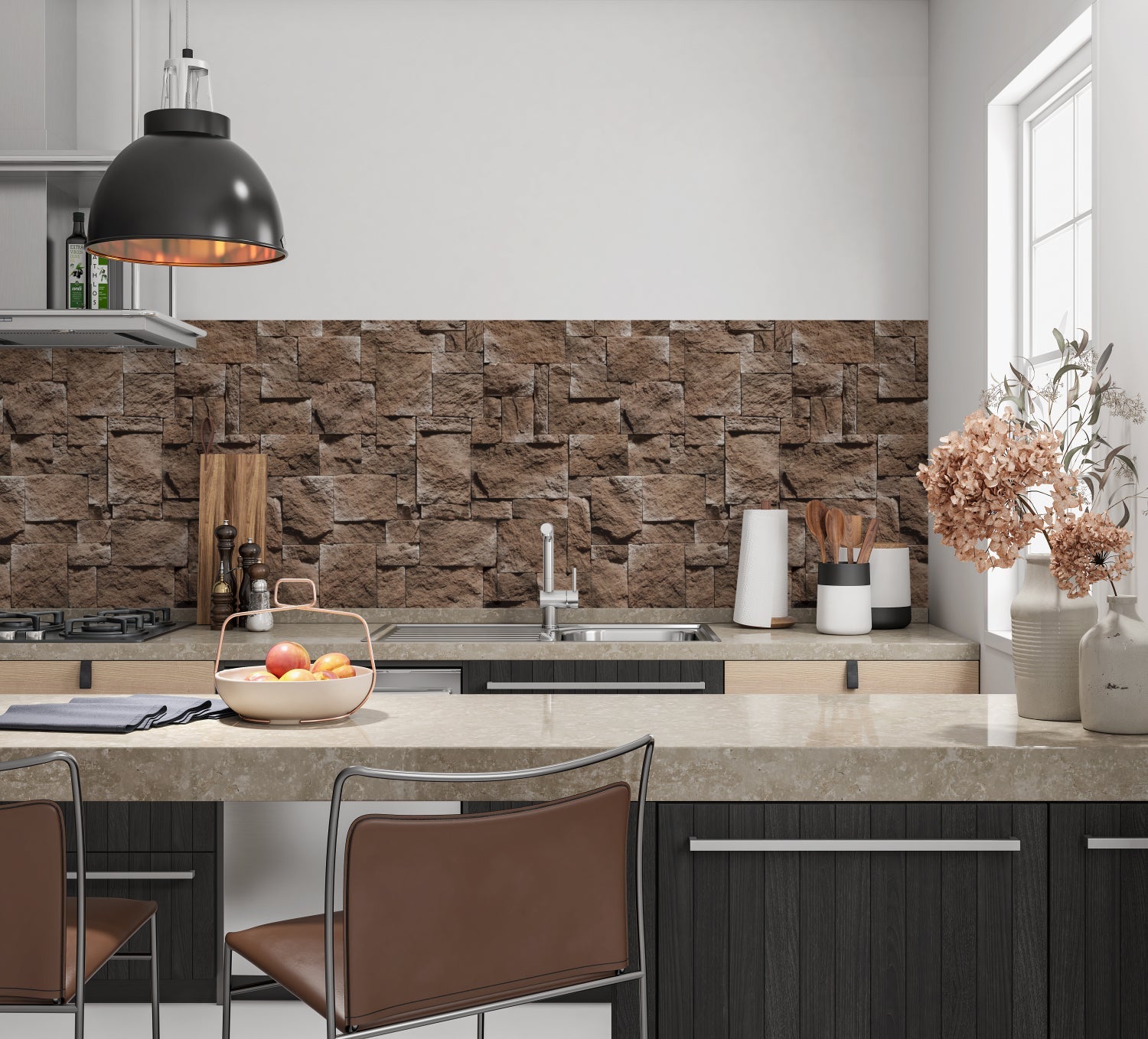 Küchenrückwand Steinoptik