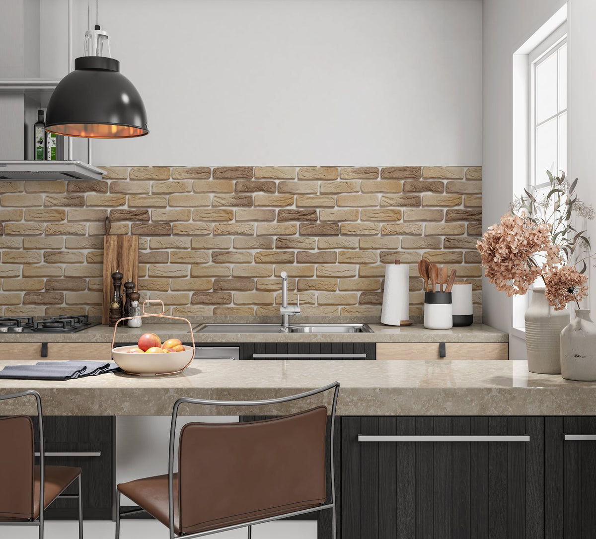 Küchenrückwand Steinoptik