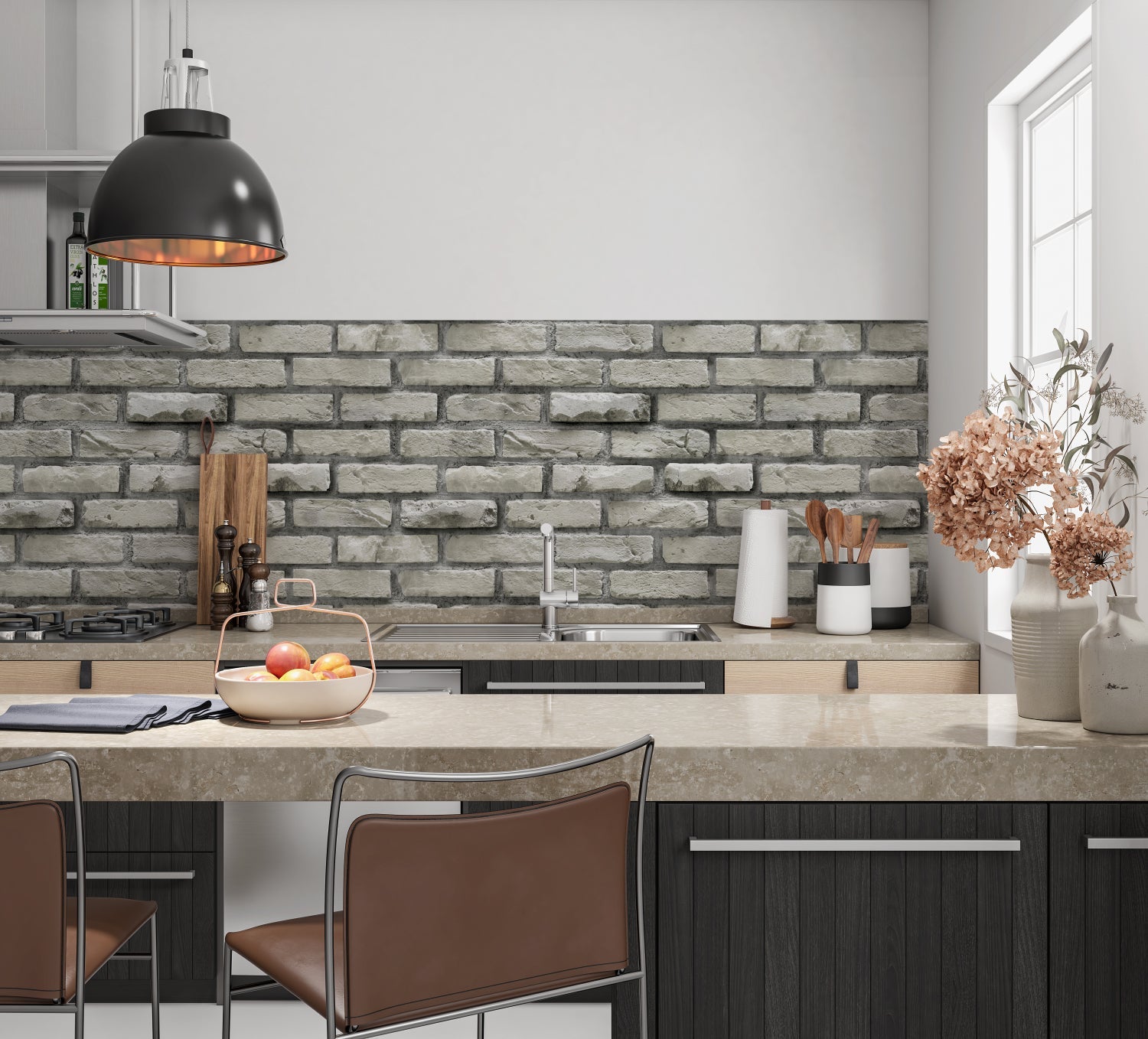 Spritzschutz Küche Steinoptik