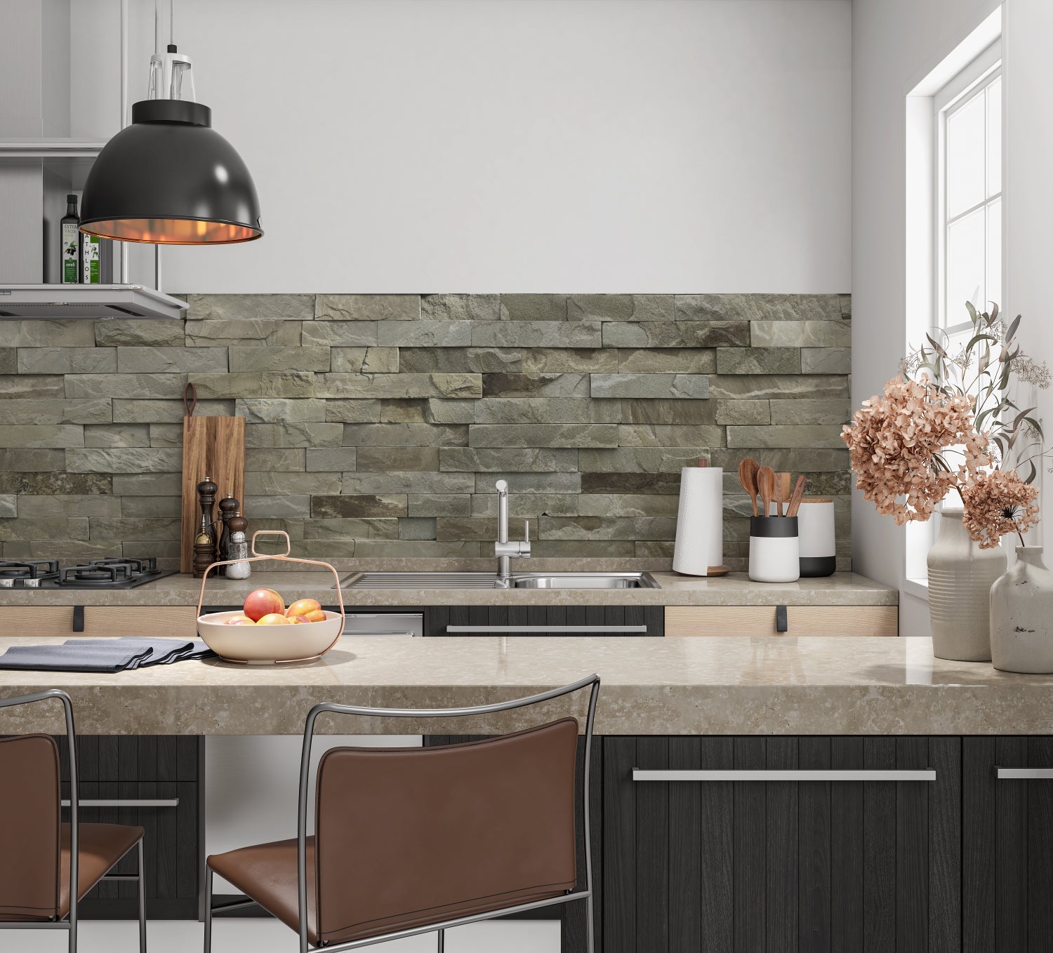 Küchenrückwand Steinoptik