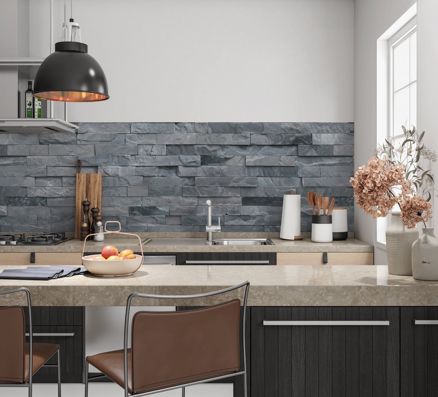 Küchenrückwand Steinoptik