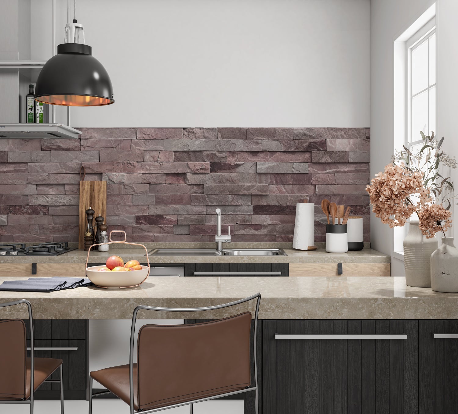 Küchenrückwand Steinoptik