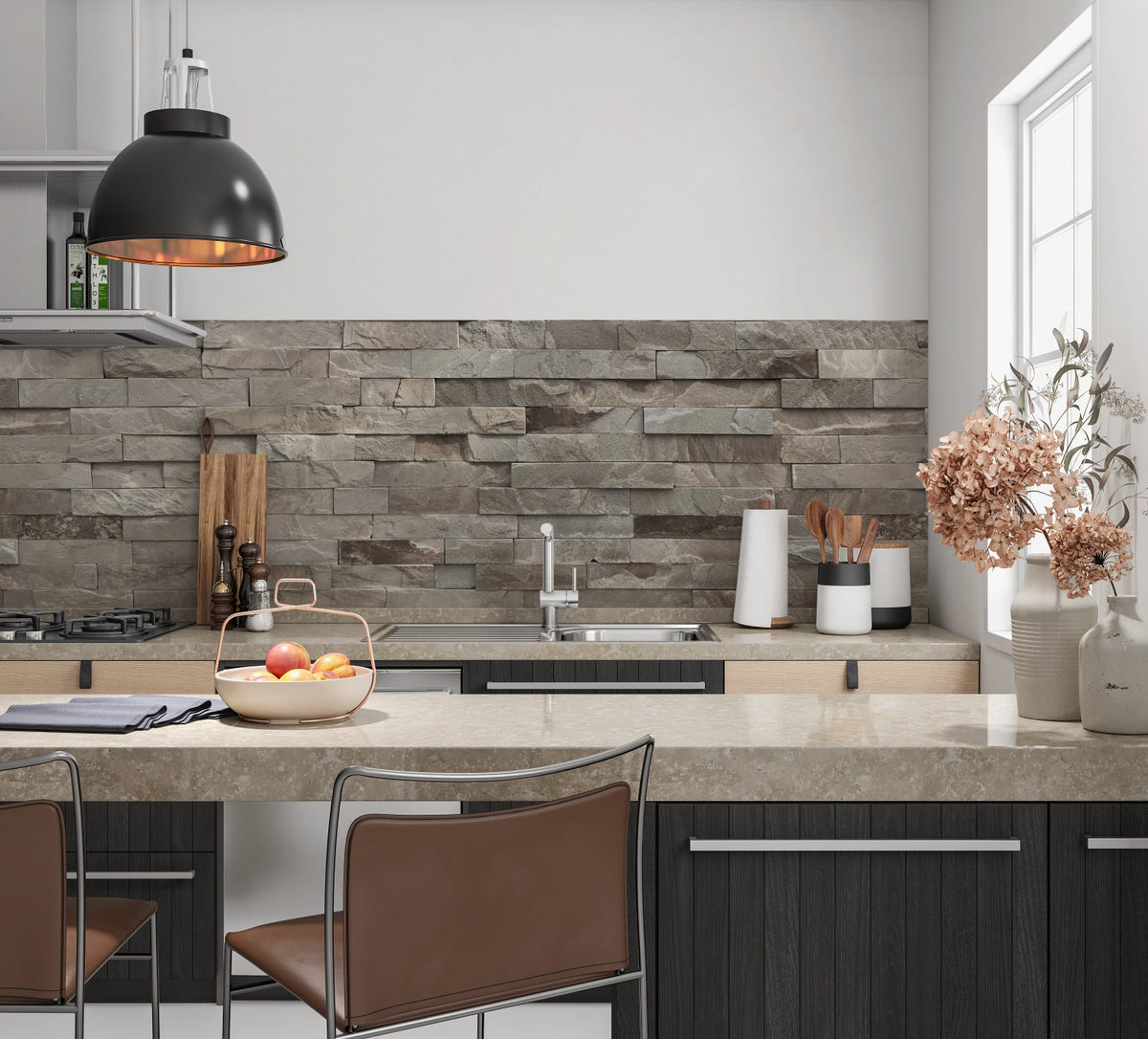 Küchenrückwand Steinoptik