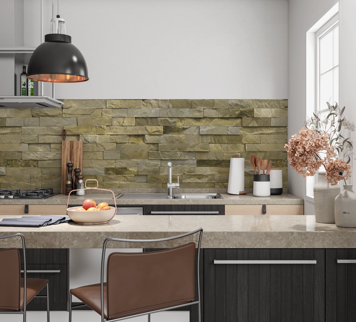 Küchenrückwand Steinoptik