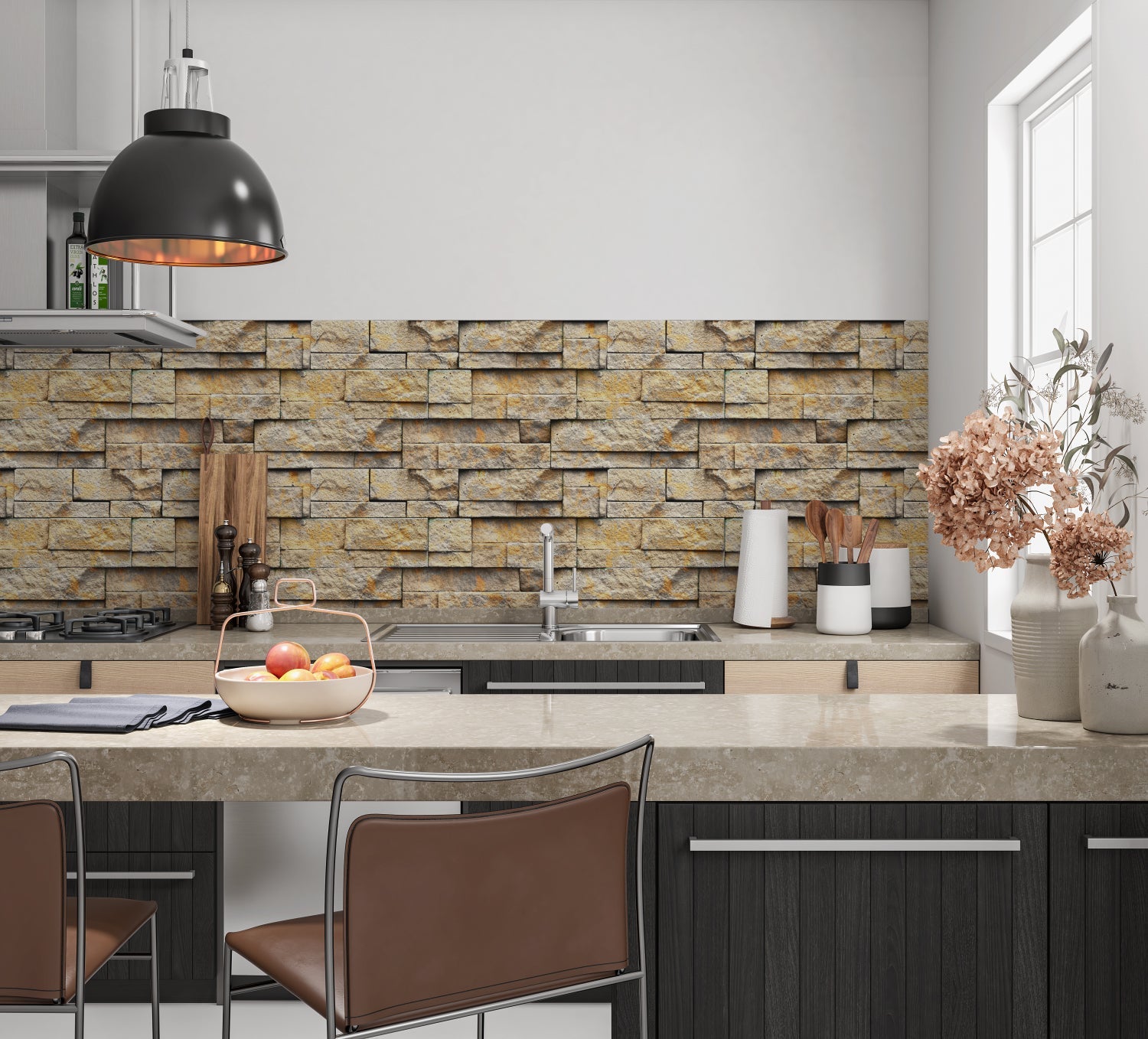 Küchenrückwand Steinoptik