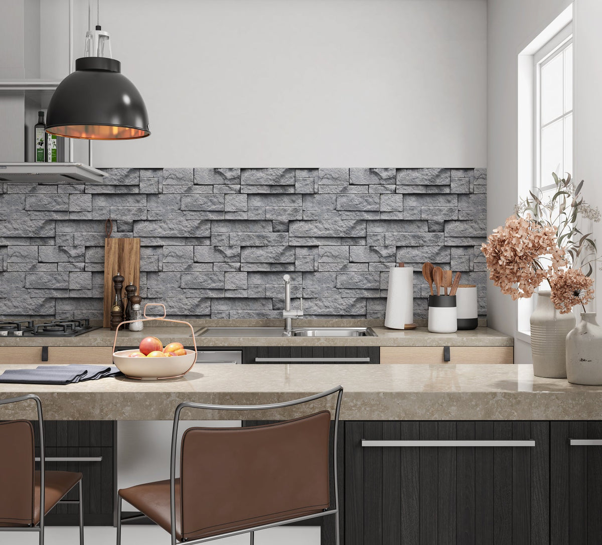 Küchenrückwand Steinoptik