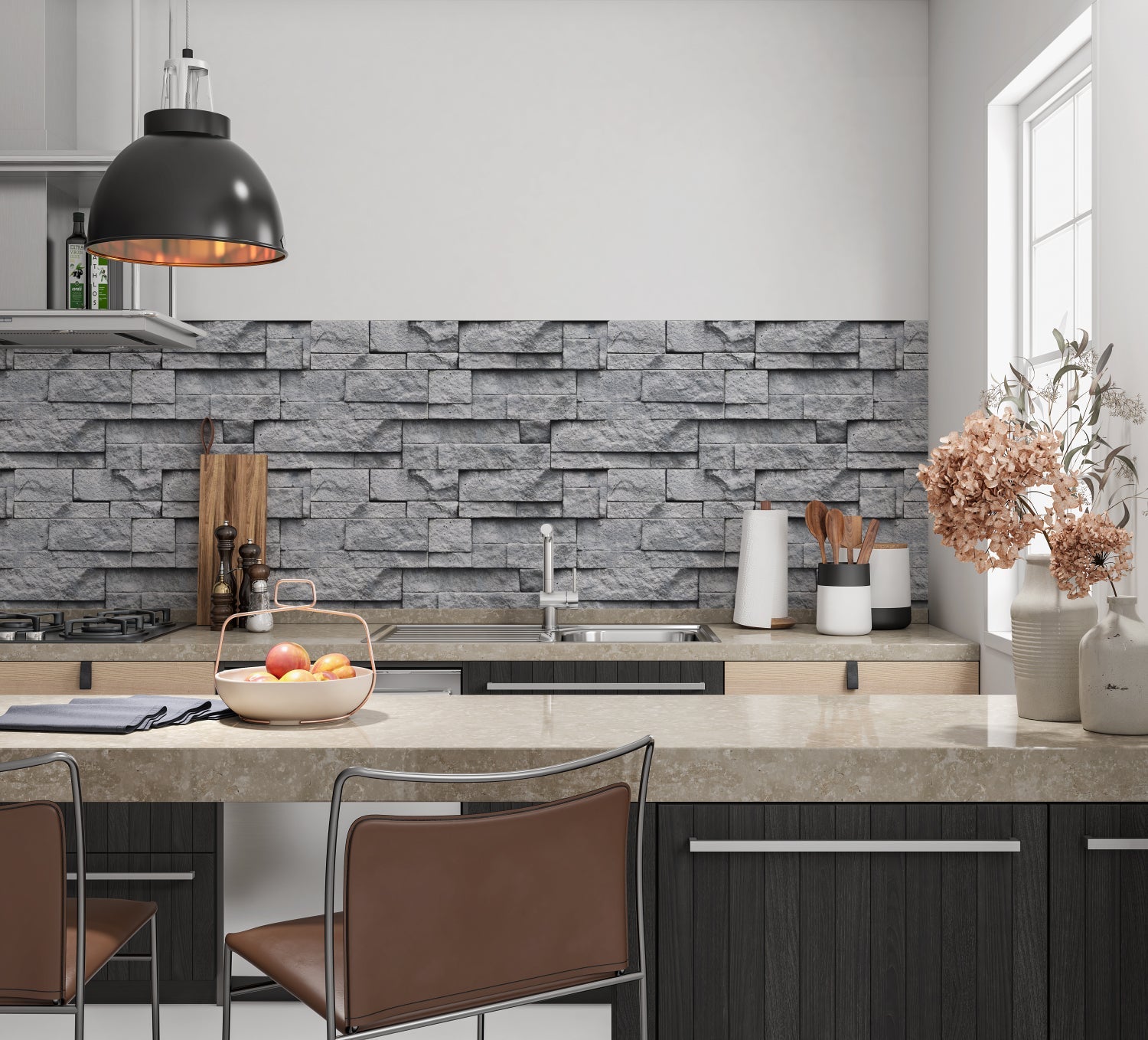 Küchenrückwand Steinoptik