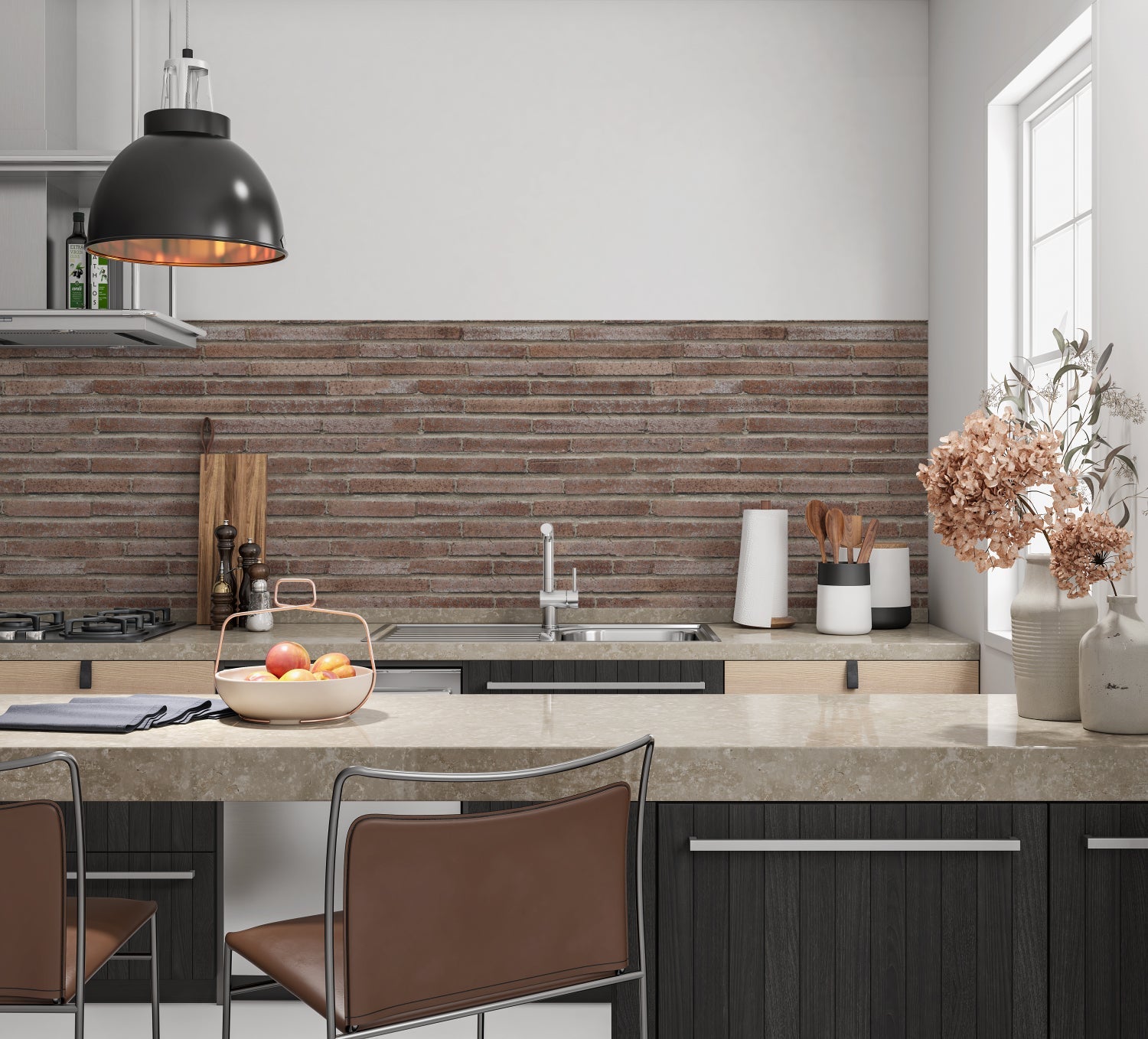 Spritzschutz Küche Steinoptik