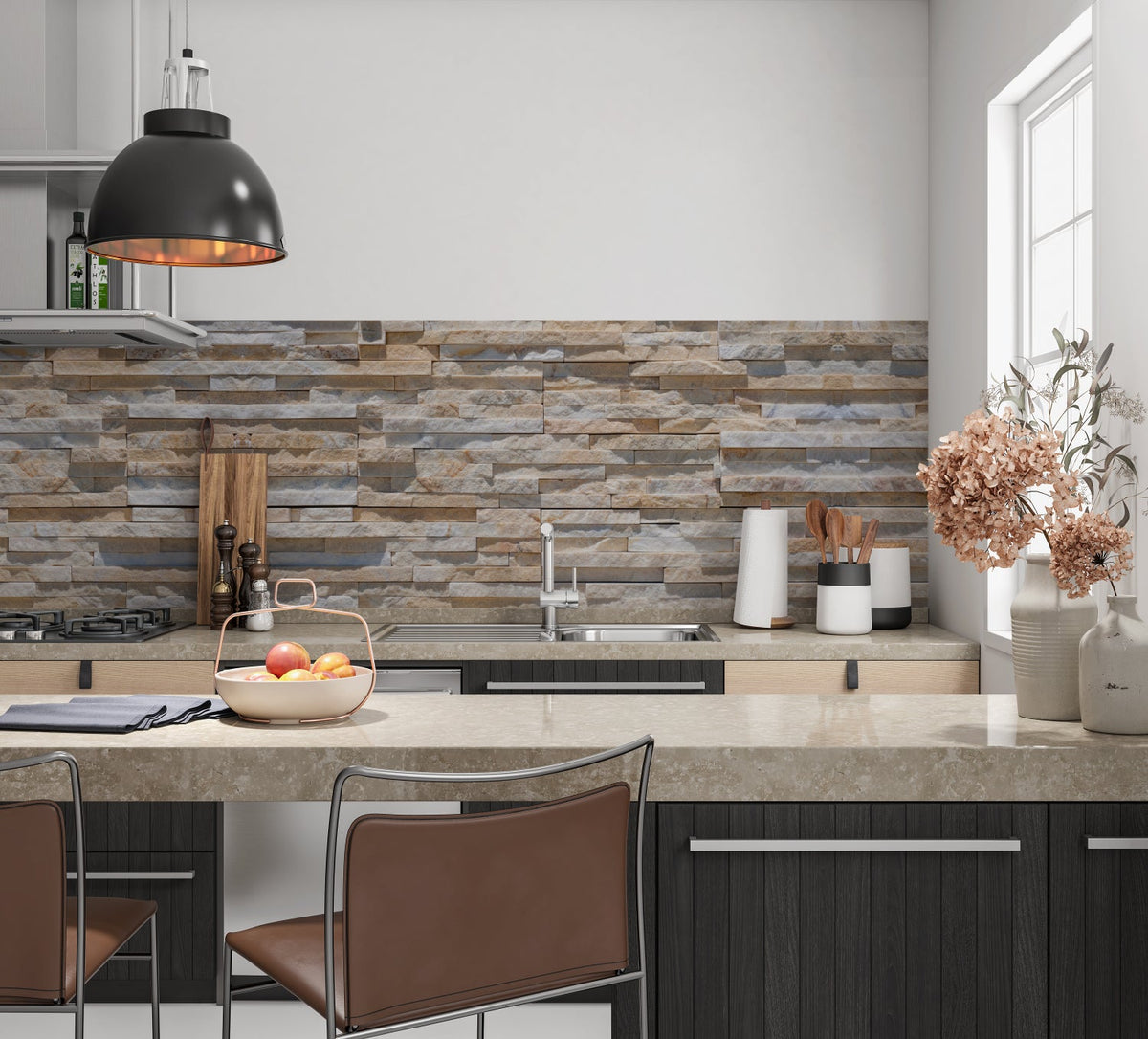 Küchenrückwand Steinoptik