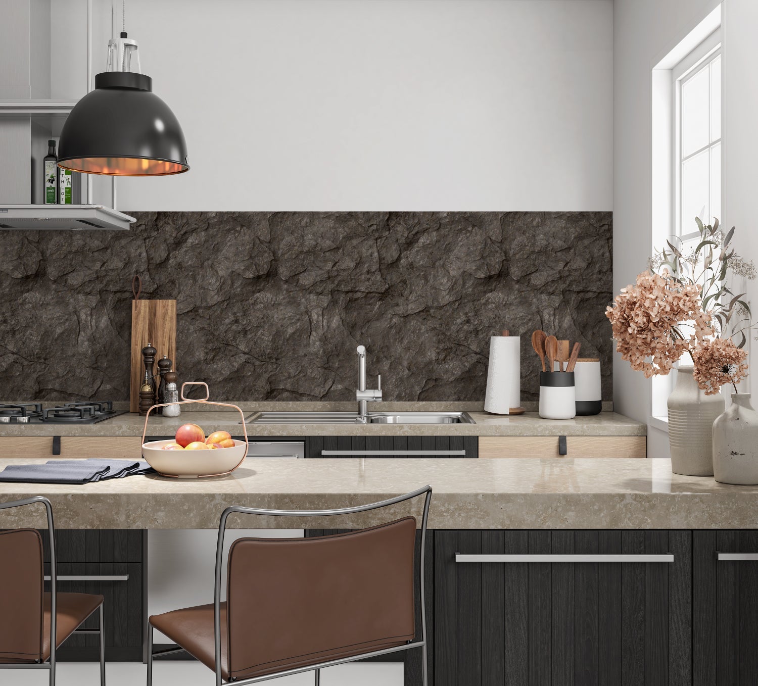 Küchenrückwand Steinoptik