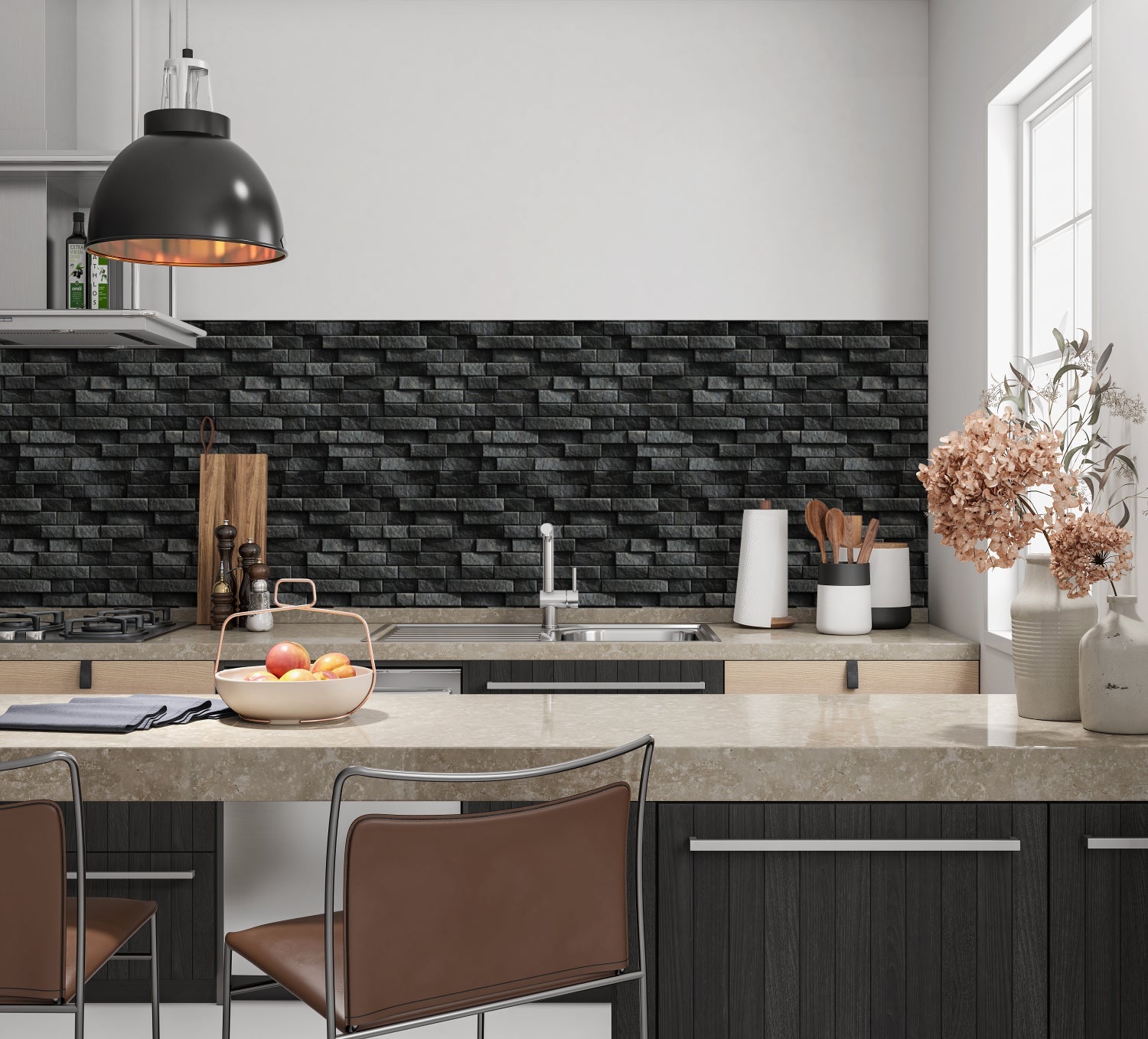 Küchenrückwand Steinoptik