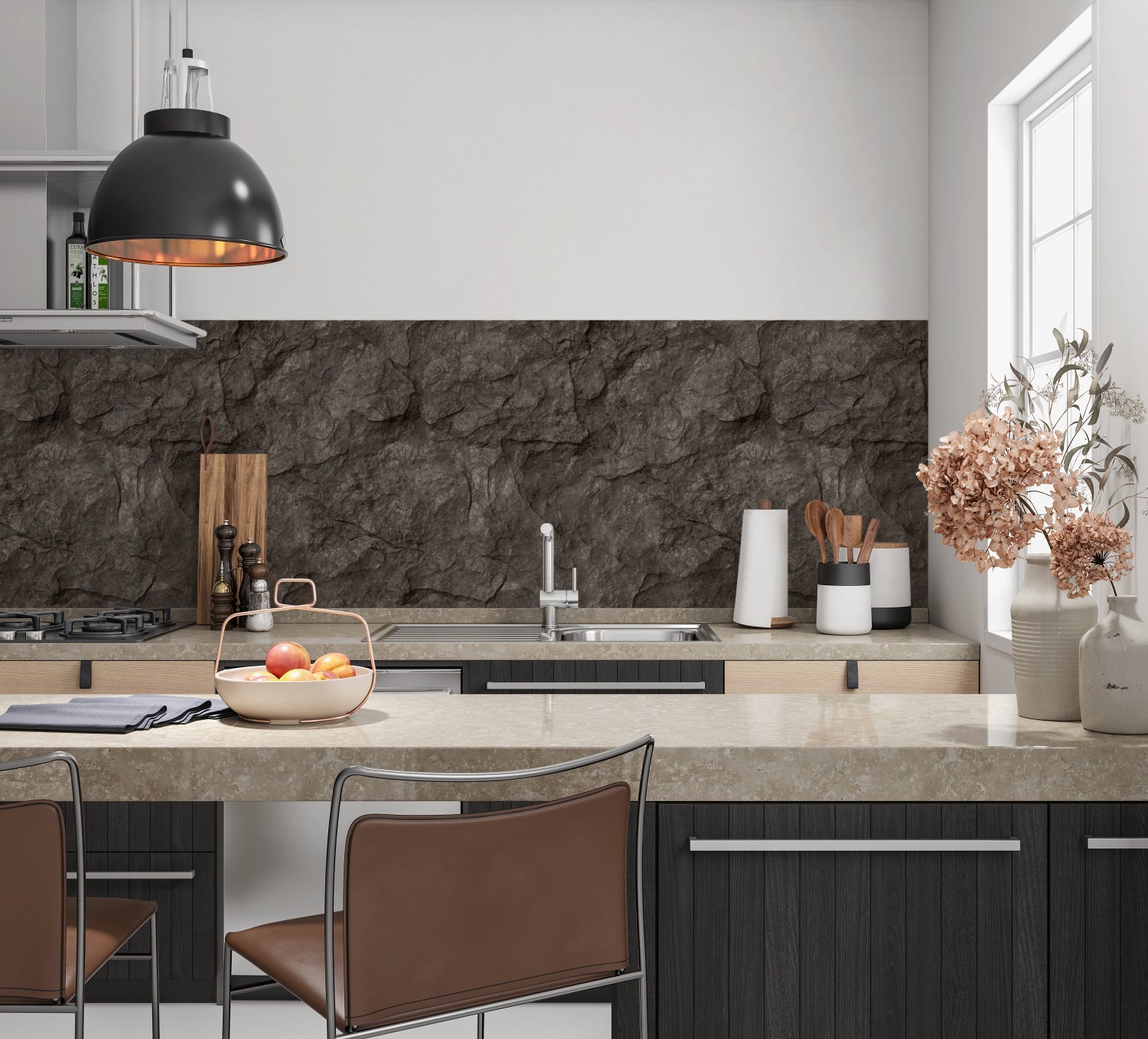 Küchenrückwand Steinoptik