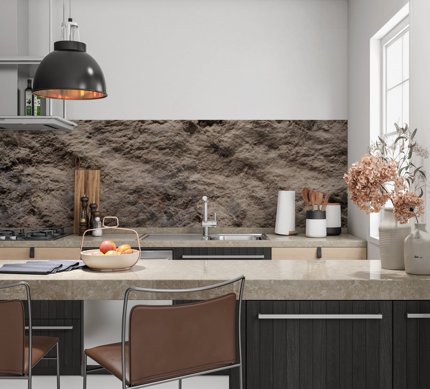 Küchenrückwand Steinoptik