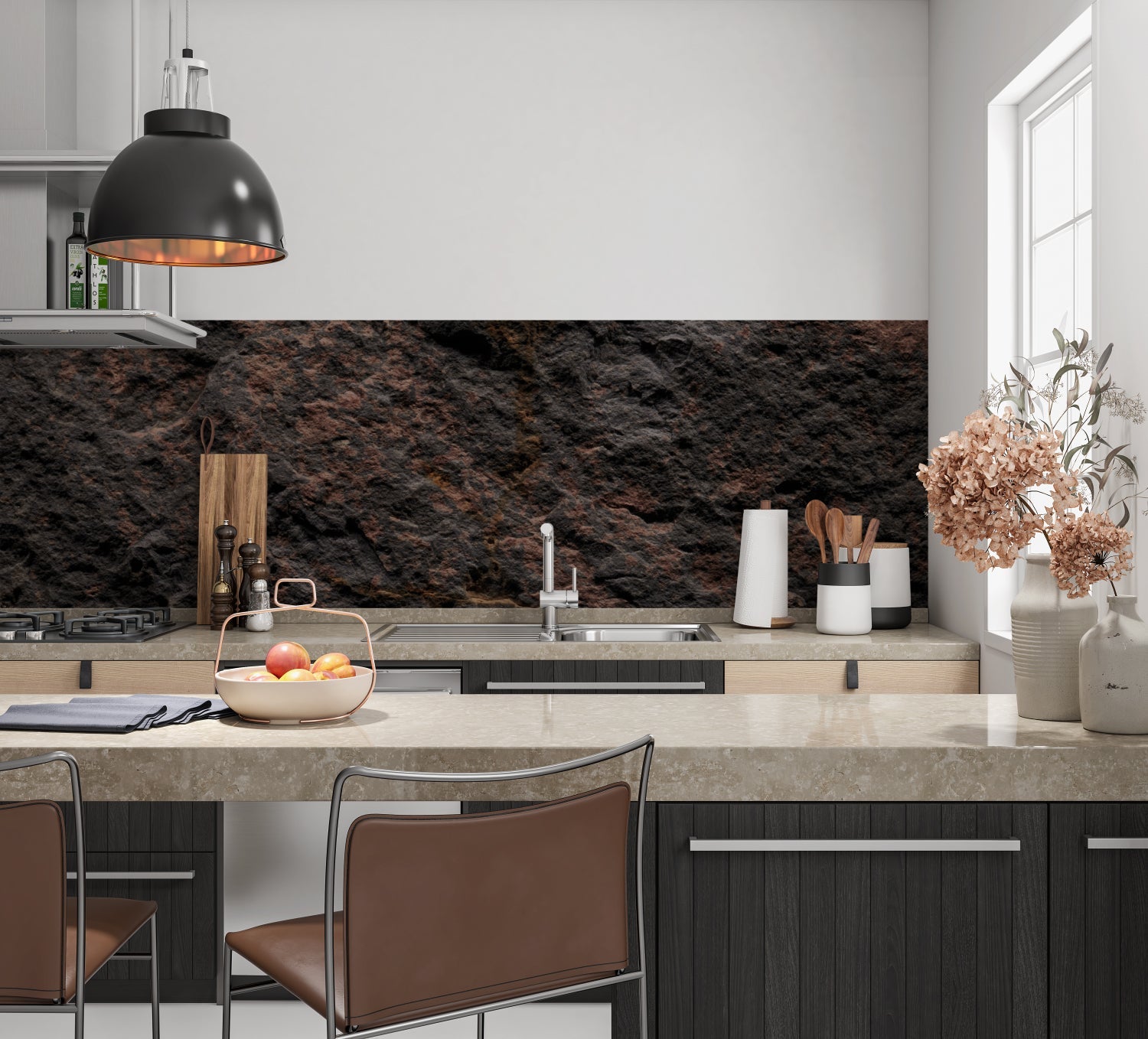 Küchenrückwand Steinoptik