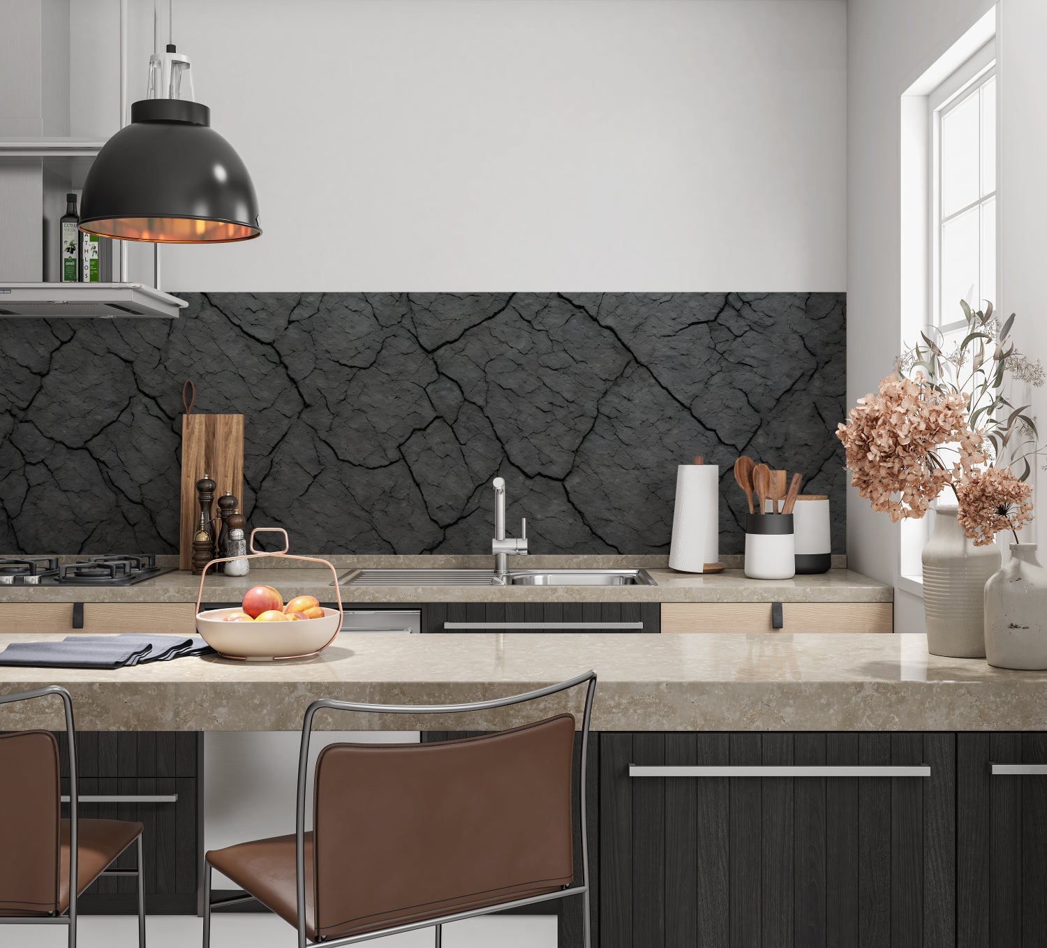 Küchenrückwand Steinoptik