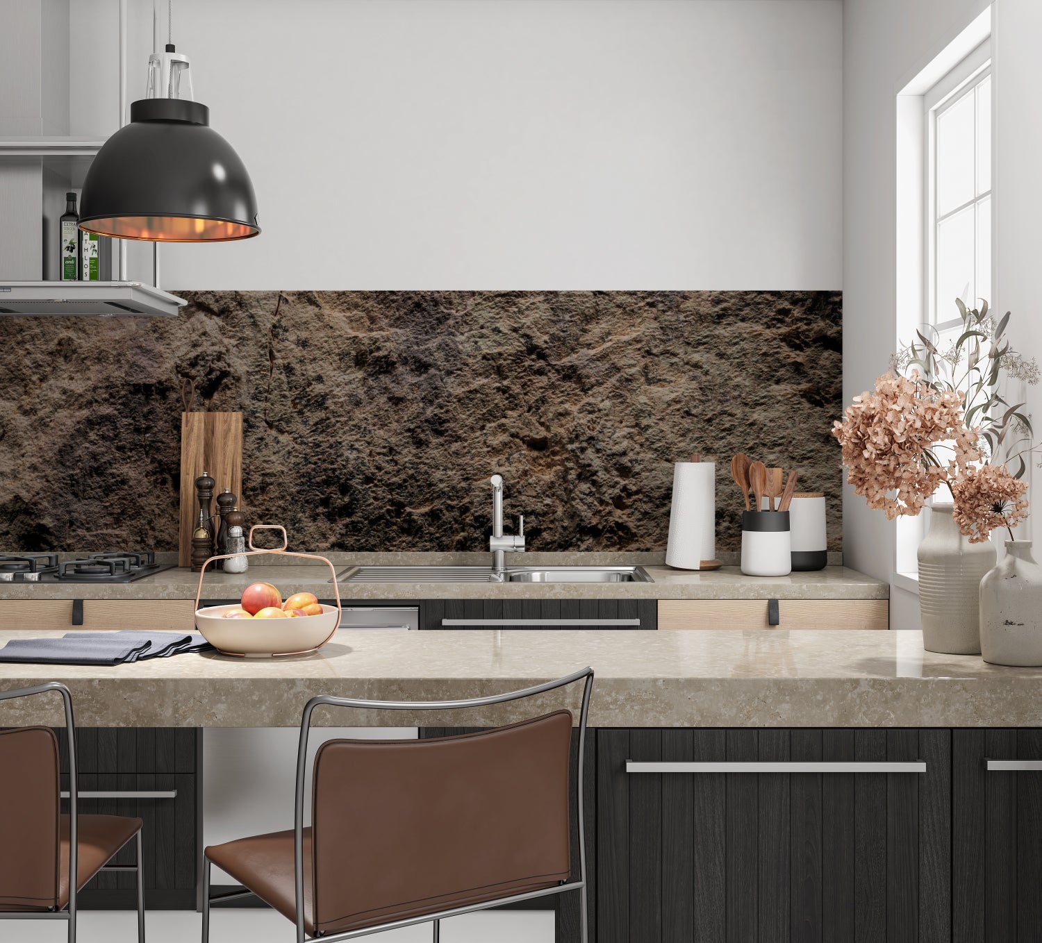 Küchenrückwand Steinoptik