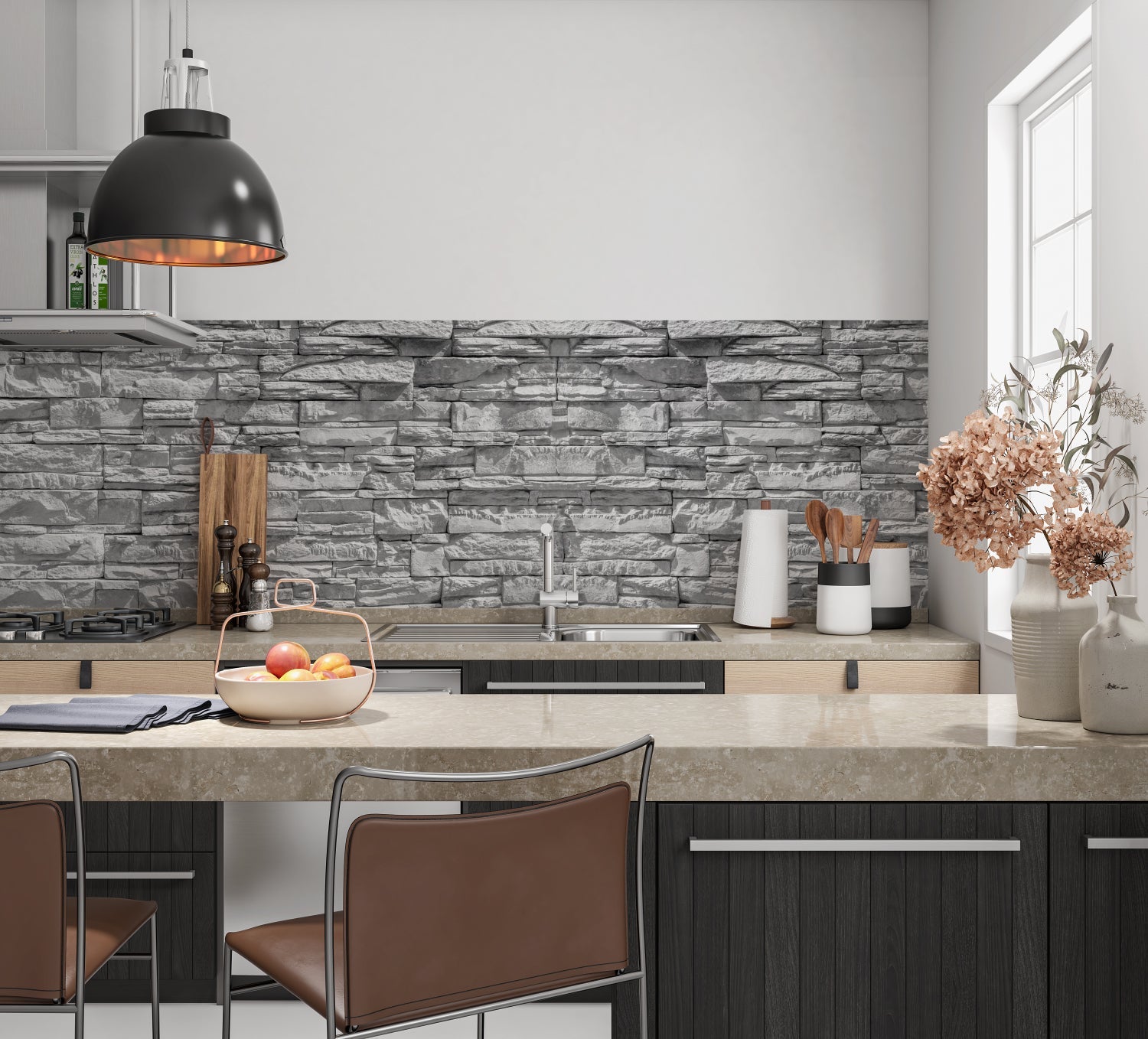 Küchenrückwand Steinoptik