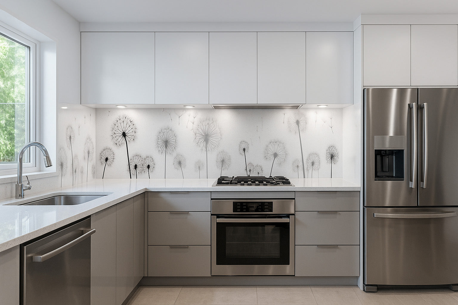 Küchenrückwand Pusteblume