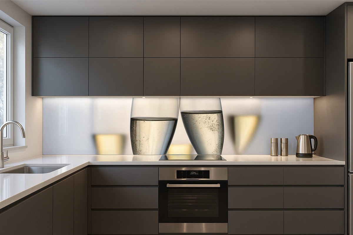 Küchenrückwand Sektgläser