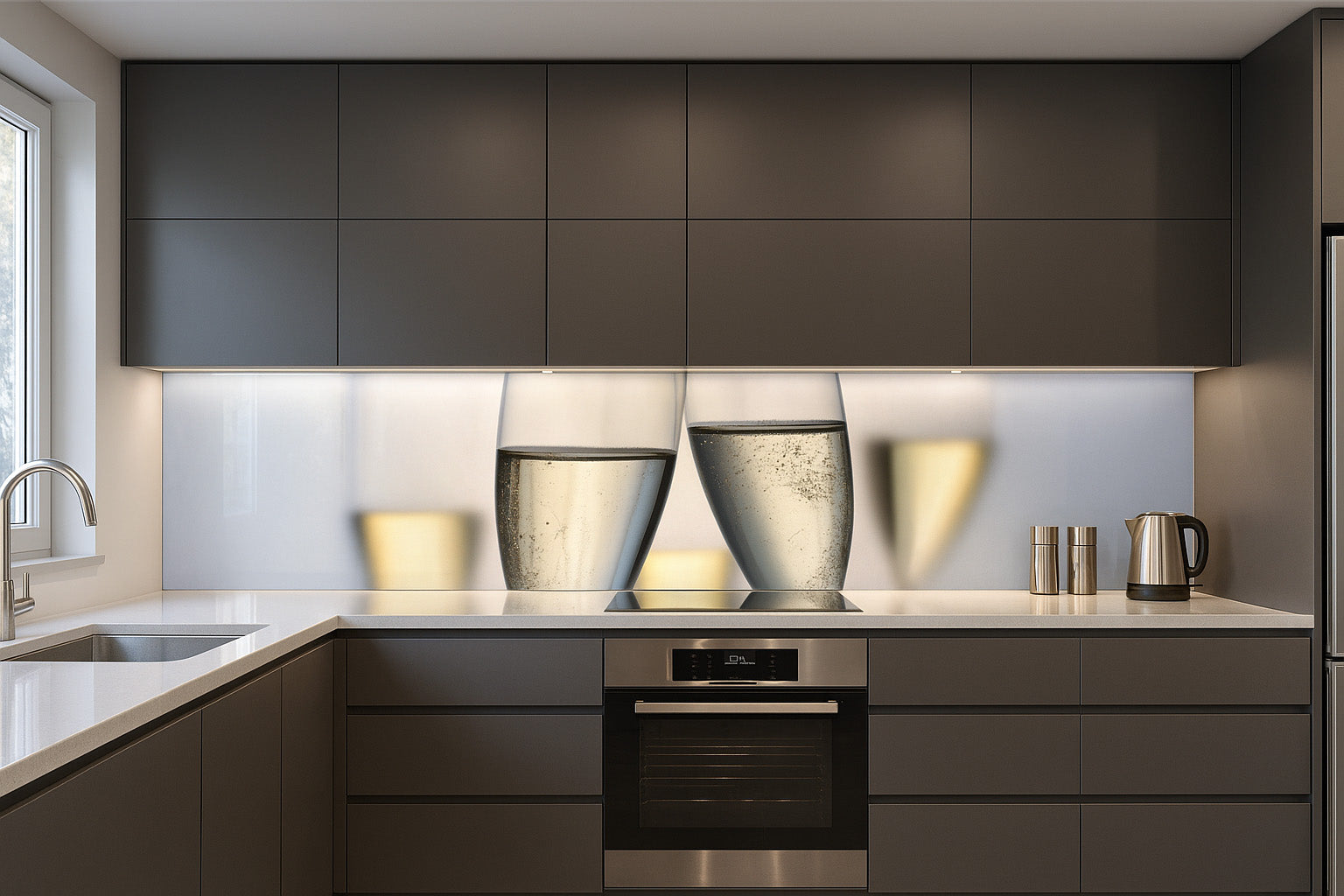 Küchenrückwand Sektgläser