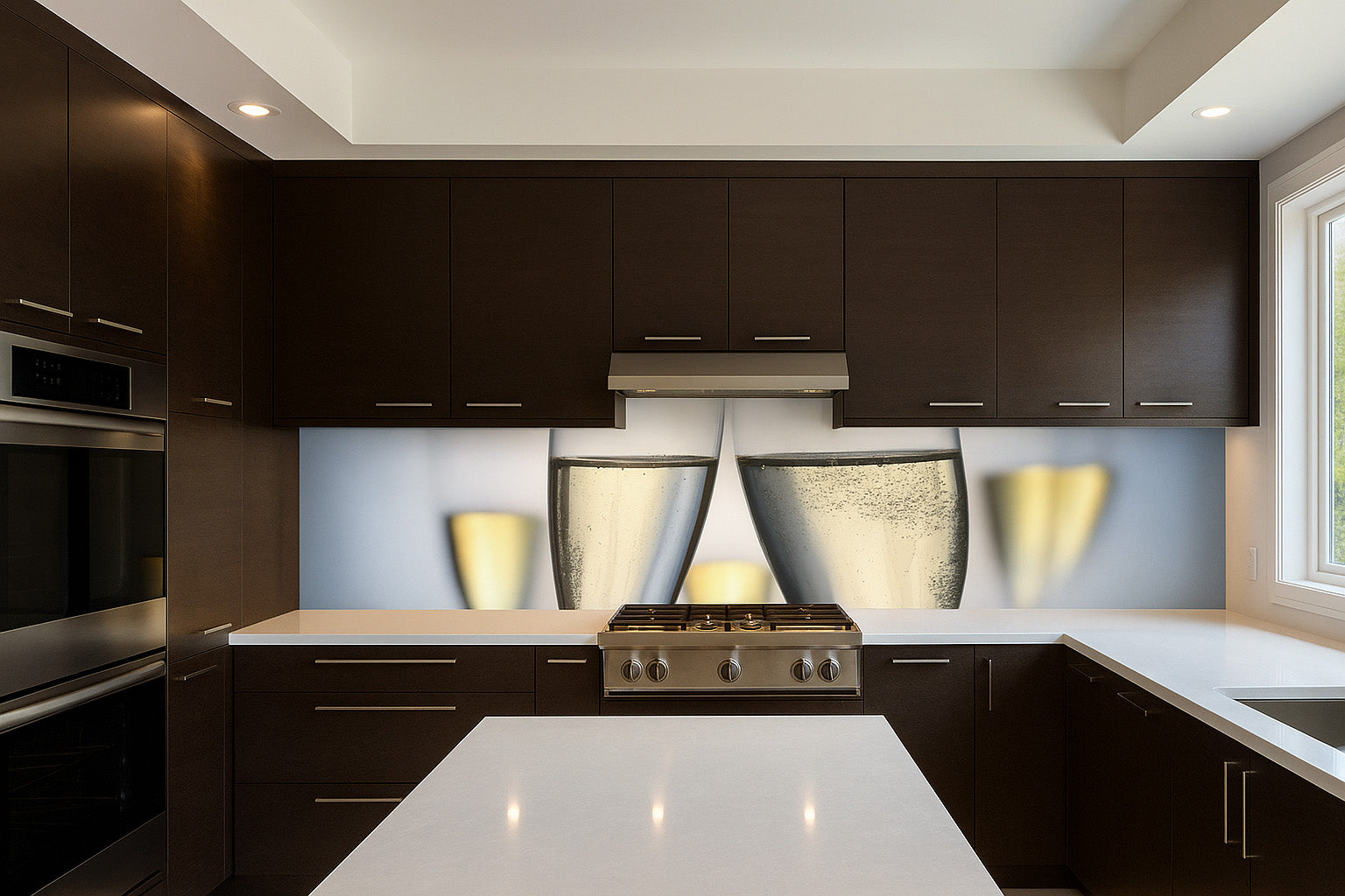 Küchenrückwand Sektgläser