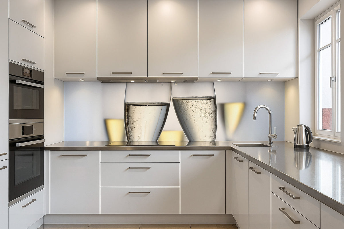 Küchenrückwand Sektgläser