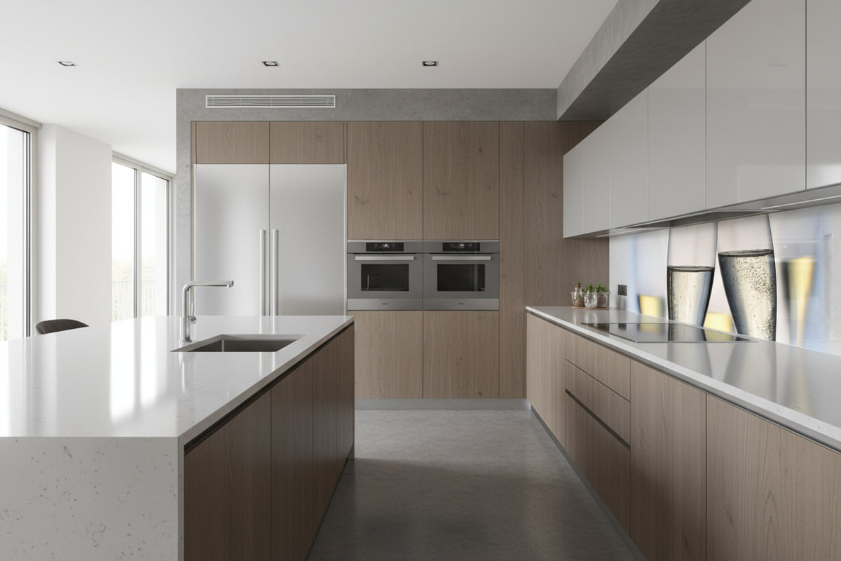 Küchenrückwand Sektgläser