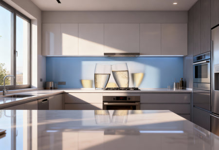 Küchenrückwand Sektgläser