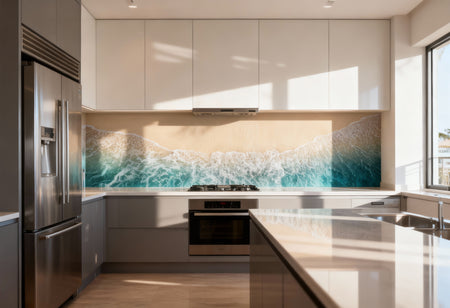 Küchenrückwand Strand Wellen