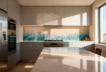 Küchenrückwand Strand Wellen