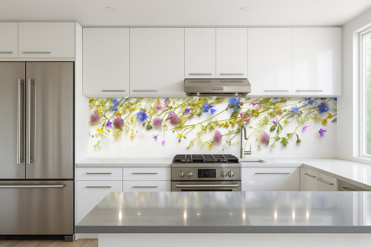 Küchenrückwand Wiesenblumen