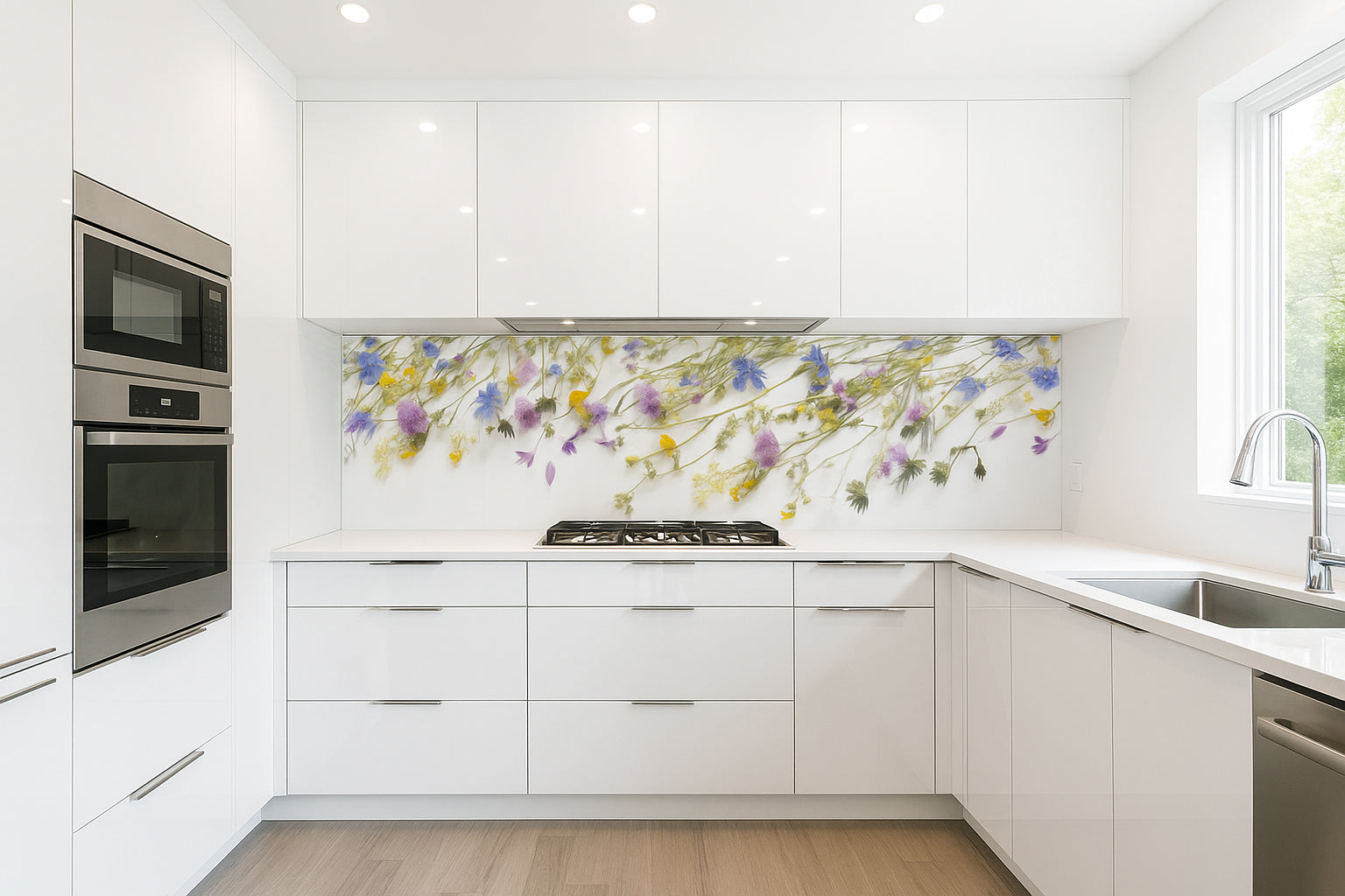 Küchenrückwand Wiesenblumen