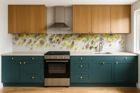 Küchenrückwand Wiesenblumen